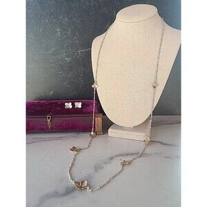 Floral Silver Tone Jewelry Set Vintage